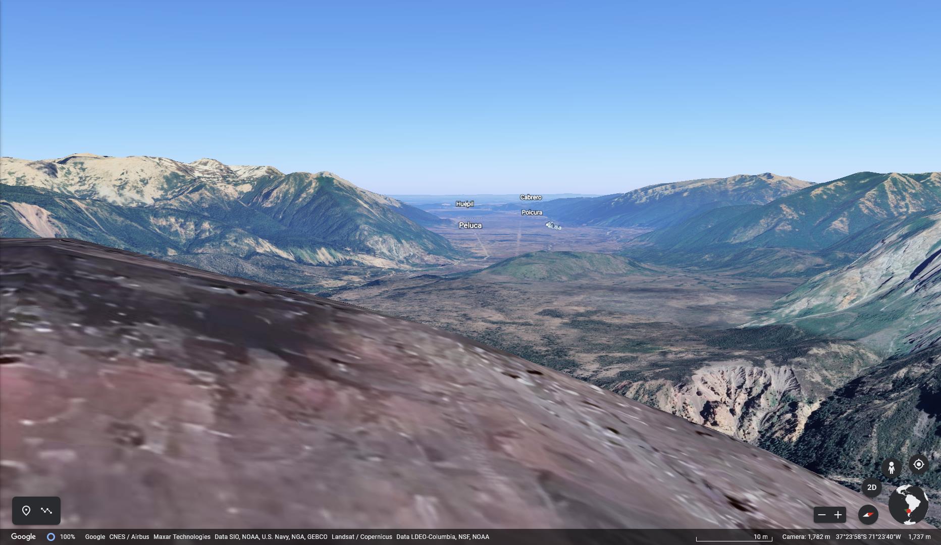 An image taken from Google Earth of the approximate location the group were standing at