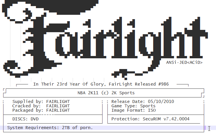 This is the header from the group Fairlight