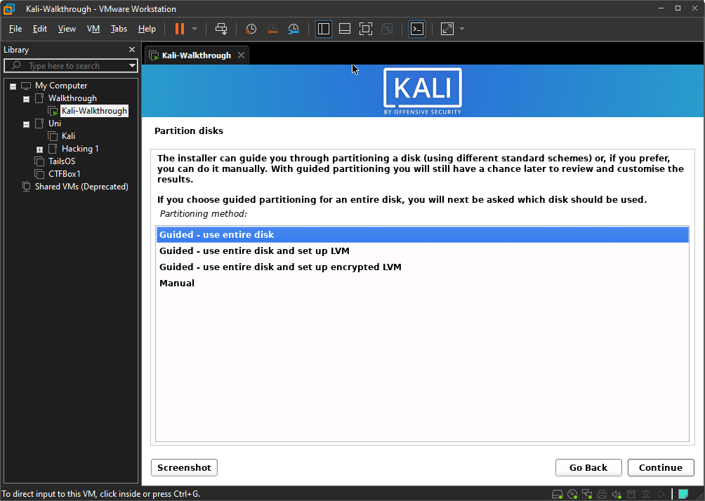 Partition disks