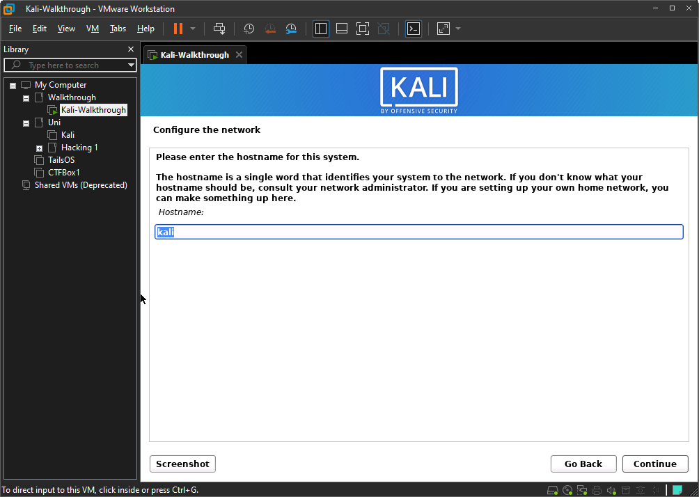 Enter hostname